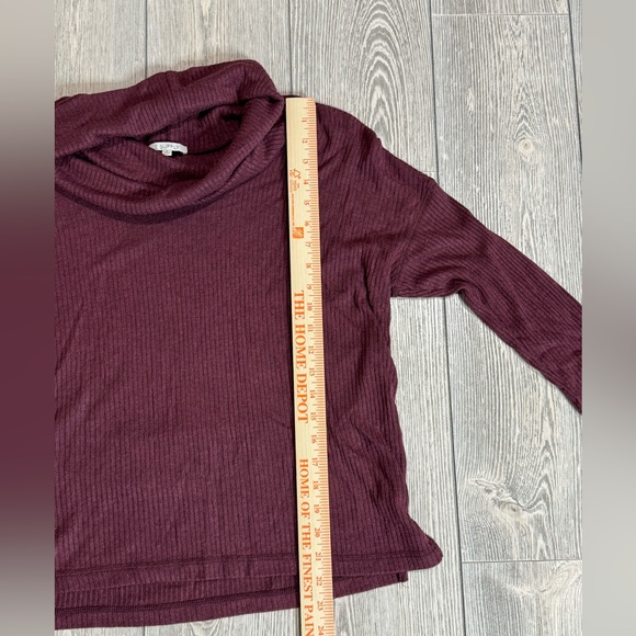 Z Supply Cowl Neck Ribbed Sweater, Mauve, Small, Soft - Picture 7 of 8